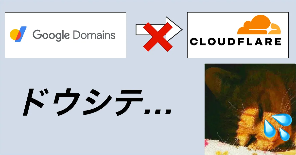 このブログのドメインをCloudflareに移管しようとしたら・・・できなかった・・・